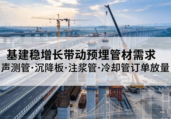 陈巴尔虎旗基建稳增长带动预埋监测管材需求，声测管、沉降板、注浆管订单持续放量