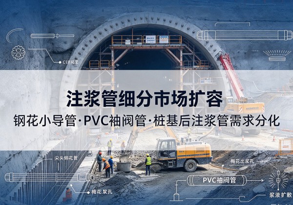 陈巴尔虎旗注浆管细分市场扩容，隧道钢花小导管、PVC 袖阀管、桩基后注浆管需求分化